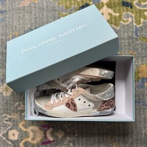 Philippe Model Black and White Polka Dot Sneakers